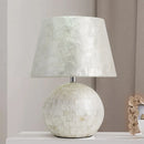 Axyaa Shell Ball Table Light with Fabric Lampshade, E27 LED Bulb
