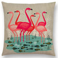 Axyaa Bird-Floral Teacup & Lepidoptera Cushion Cover for Decor & Sofa