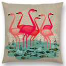 Axyaa Bird-Floral Teacup & Lepidoptera Cushion Cover for Decor & Sofa