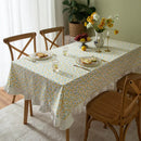 Axyaa Pastoral Fresh Green Plants Flowers Printed Table Cloth