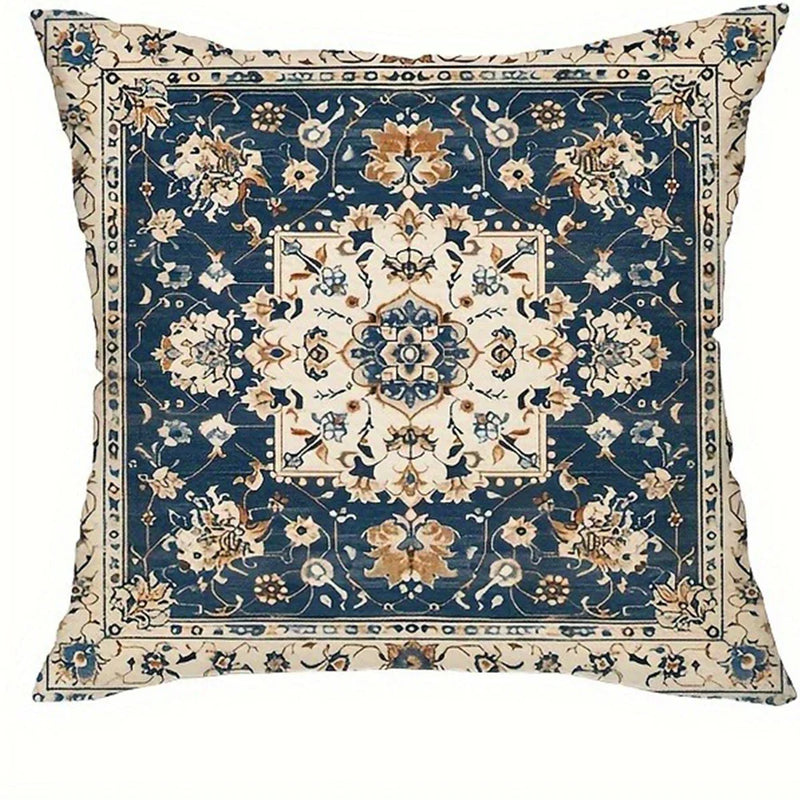 Axyaa Retro Floral Pattern Pillowcase: Ethnic Style Room Decoration Sofa Pillow Cover