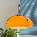 Axyaa Retro Orange Glass Pumpkin Pendant Light for Atmospheric Decor in Living Spaces