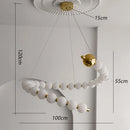 Axyaa Modern Stair Chandelier LED Pendant Ceiling Lamp for Living Room