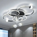 Axyaa Gold Black White Starry Sky LED Chandelier for Bedroom & Restaurant