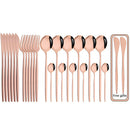 Axyaa 24-Piece Stainless Steel Cutlery Set - Complete Dinnerware Tableware Set