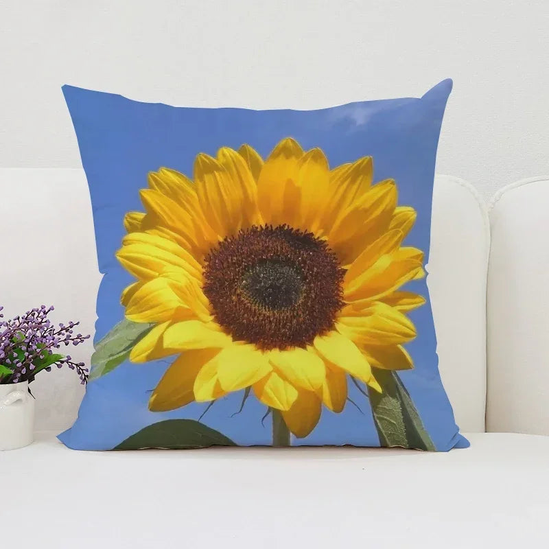 Axyaa Velvet Floral Pillow Covers for Home Decor and Sofa, 50x50 Throw Pillowcases