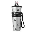 Axyaa Insulated Straw Tumbler Cold Water Cup -  Cute & Portable Large Capacity Iced Coffee Bottle