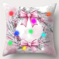 Pink Santa Snowman LED Luminous Pillowcase - Perfect for Christmas Home Decor & Gifts by Axyaa
