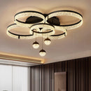 Axyaa Crystal Chandelier Stair Pendant Lamp Living Room Lighting
