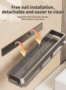 Axyaa Aluminum Kitchen & Bathroom Wall Hanging Rack Storage Shelf Organize Everything