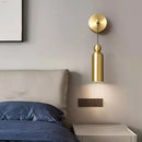 Axyaa LED Wall Lamp Modern Clear Glass Gold Dining Room Sconce