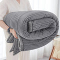 Axyaa Plush Striped Blanket: Thick Winter Warmth
