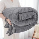 Axyaa Plush Striped Blanket: Thick Winter Warmth