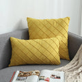 Axyaa Sueded Diamond Pattern Pillow Cover in Sunset Tones