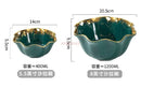Axyaa 8-Inch Ceramic Vegetable Salad Bowl Fruit Plate Household Dessert Basin.