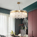 Luxury Gold Glass Chandelier by Axyaa: Elegant Modern Design for Dining & Bedroom