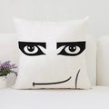Axyaa Man Face Print Plush Cushion Cover 50x50cm