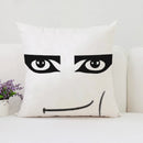 Axyaa Man Face Print Plush Cushion Cover 50x50cm
