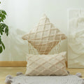 Axyaa Boho Plush Faux Wool Pillow Covers for Luxe Sofa Decor
