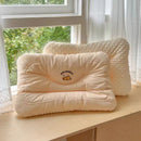 Axyaa Knitted Cotton Bean Velvet Headrest - Soft Touch, Neck Protection Pillow Core