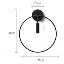 Nordic Brass Rotating Spotlight Wall Lamp for Bedroom, Living Room - Axyaa