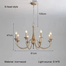 Axyaa French Vintage Wooden Chandelier for Living Room, Dining Room, Bedroom