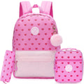 Axyaa Girls School Backpack Set: Bag, Lunch Bag, Pencil Case | Lightweight, Multi-Purpose Daypack