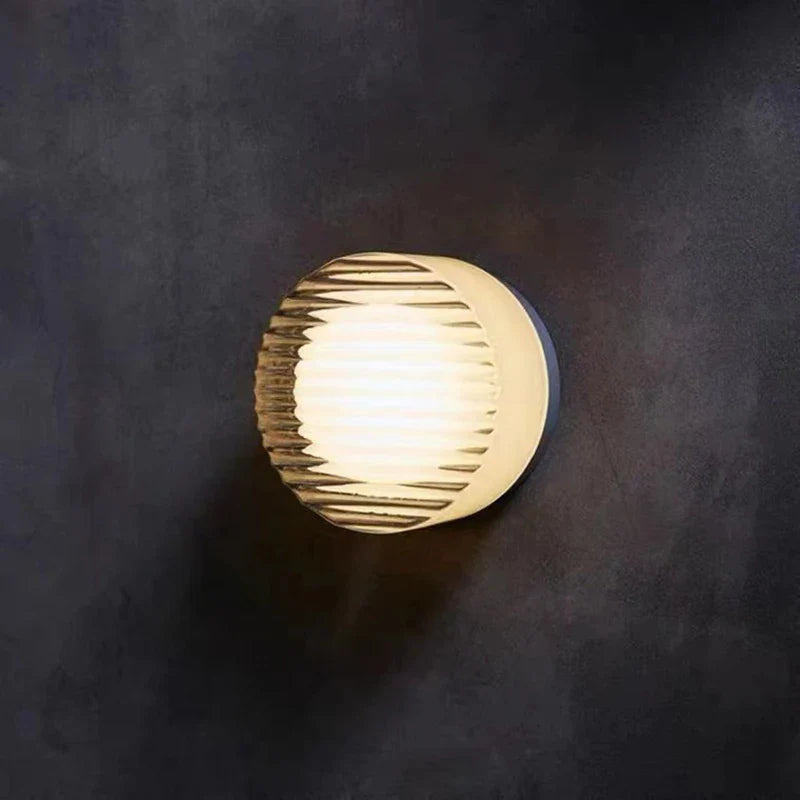 Axyaa Round Acrylic LED Wall Sconce Light for Corridor Balcony Modern Atmosphere
