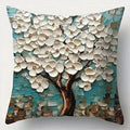 Axyaa Abstract Tree Art Pillow Cover – Ideal for Sofa, Bedroom, Car