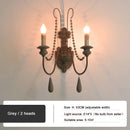 Axyaa Country French Retro Wall Lamp for Living Room Bedroom Decor