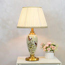 Axyaa Flower Bird Ceramic Table Lamp for Home and Hotel Decor