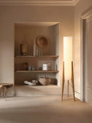 Axyaa Solid Wood LED Floor Lamp for Room Decor and Lighting