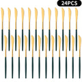 Axyaa Mirror Gold Stainless Steel Dinner Knives Set for Home & Restaurant