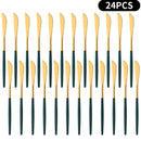 Axyaa Mirror Gold Stainless Steel Dinner Knives Set for Home & Restaurant