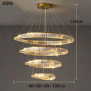 Axyaa Crystal Chandelier: Modern Living Room Dining Room Pendant Lights