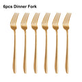 Axyaa 21 Piece Gold Cutlery Set - Stainless Steel 304 Elegant Tableware