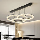Axyaa Black Chandelier Round Ceiling Light Modern Elegant Pendant Lamp LED Lighting