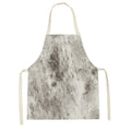 Axyaa Blue Wave Kitchen Apron: Yellow Striped Wood Texture, Adult & Kids Bib