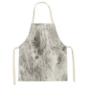 Axyaa Blue Wave Kitchen Apron: Yellow Striped Wood Texture, Adult & Kids Bib