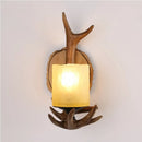 Axyaa Deer Horn LED Wall Lamp - Retro Style for Home, Restaurant, Bedroom, and Study