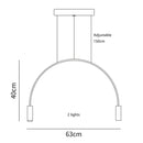 Axyaa Kitchen Island LED Chandelier Pendant Light Hanging Lamp Insulated Arc