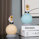 Axyaa Astronaut Moon Lamp: Creative USB Charging Decor for Children's Bedroom