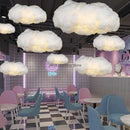 Axyaa Nordic Cloud Pendant Light for Kids' Room Restaurant Silk Cotton LED Lighting