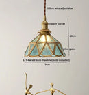 Axyaa Glass Copper Pendant Lamp for Modern Home Decor and Lighting