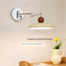 Axyaa Cream Wind Wall Lamp: Rotatable Arm, Ideal for Living Room, Study, or Bedroom Lighting