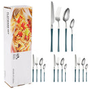 Axyaa 16-Piece Stainless Steel Tableware Set for Restaurants, Hotels, and Homes