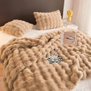 Axyaa Winter Light Luxury Rabbit Plush Blanket - Double-Sided Premium Plush Bedding