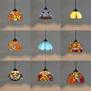 Axyaa European Stained Glass Pendant Chandelier Light Fixture Home Decor