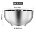 Axyaa Double Layer Stainless Steel Ramen Bowl - Large Soup Bowl
