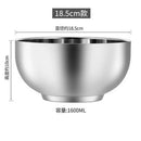 Axyaa Double Layer Stainless Steel Ramen Bowl - Large Soup Bowl